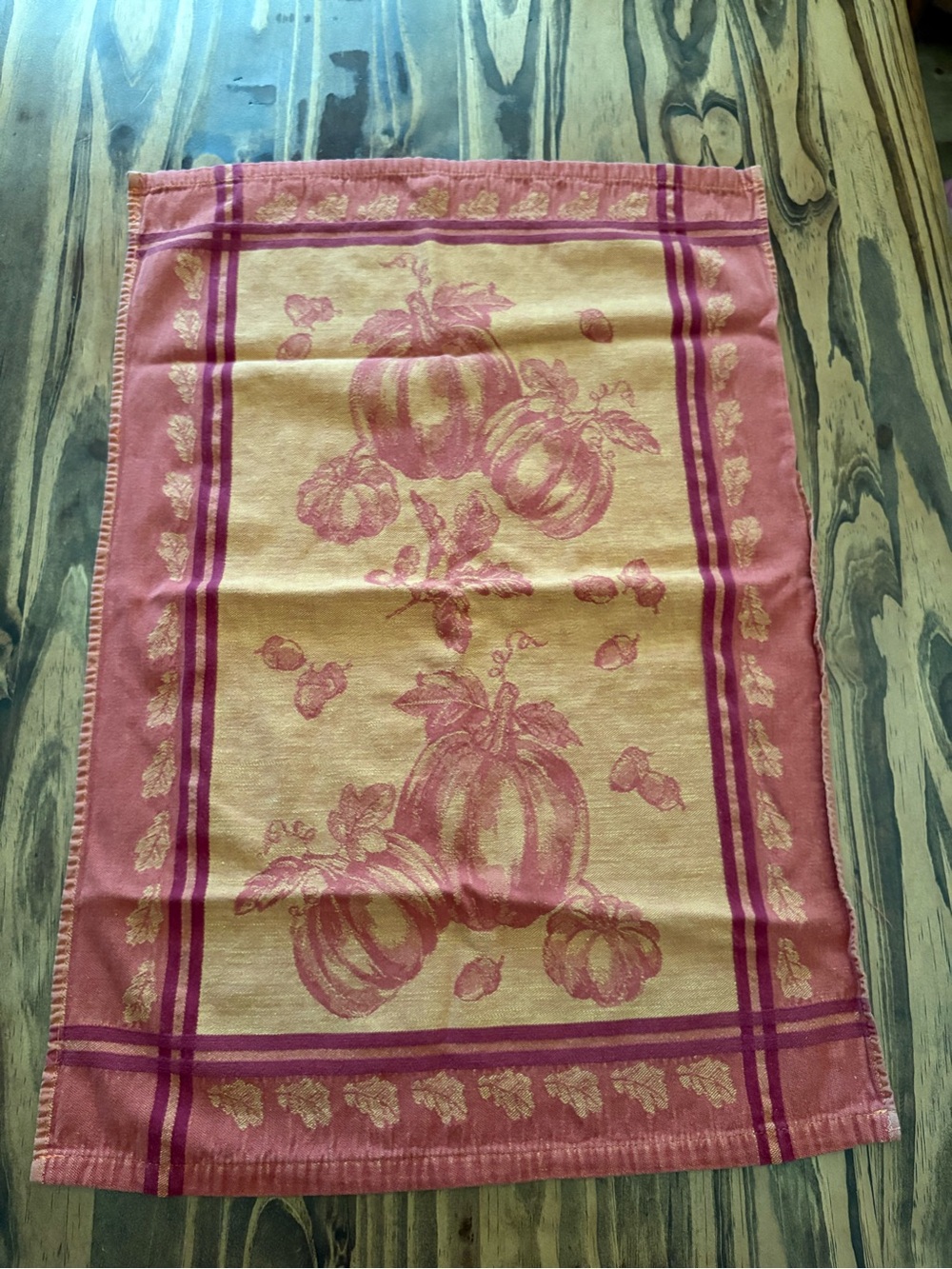 Kaf home Autumn Pumpkin Jacquard Kitchen Towel cotton EUC